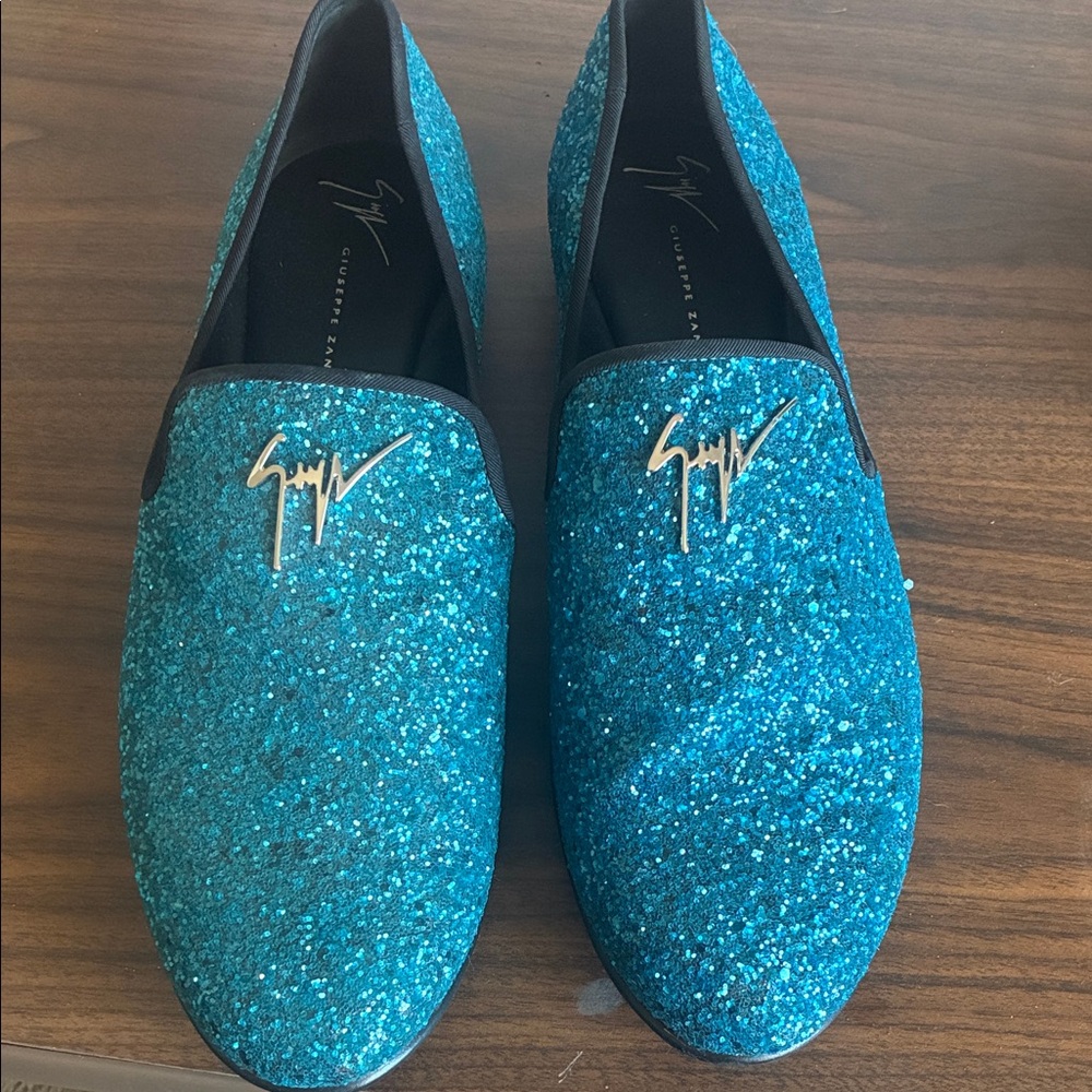 Giuseppe Zanotti Sparkling Teal Men's Loafers